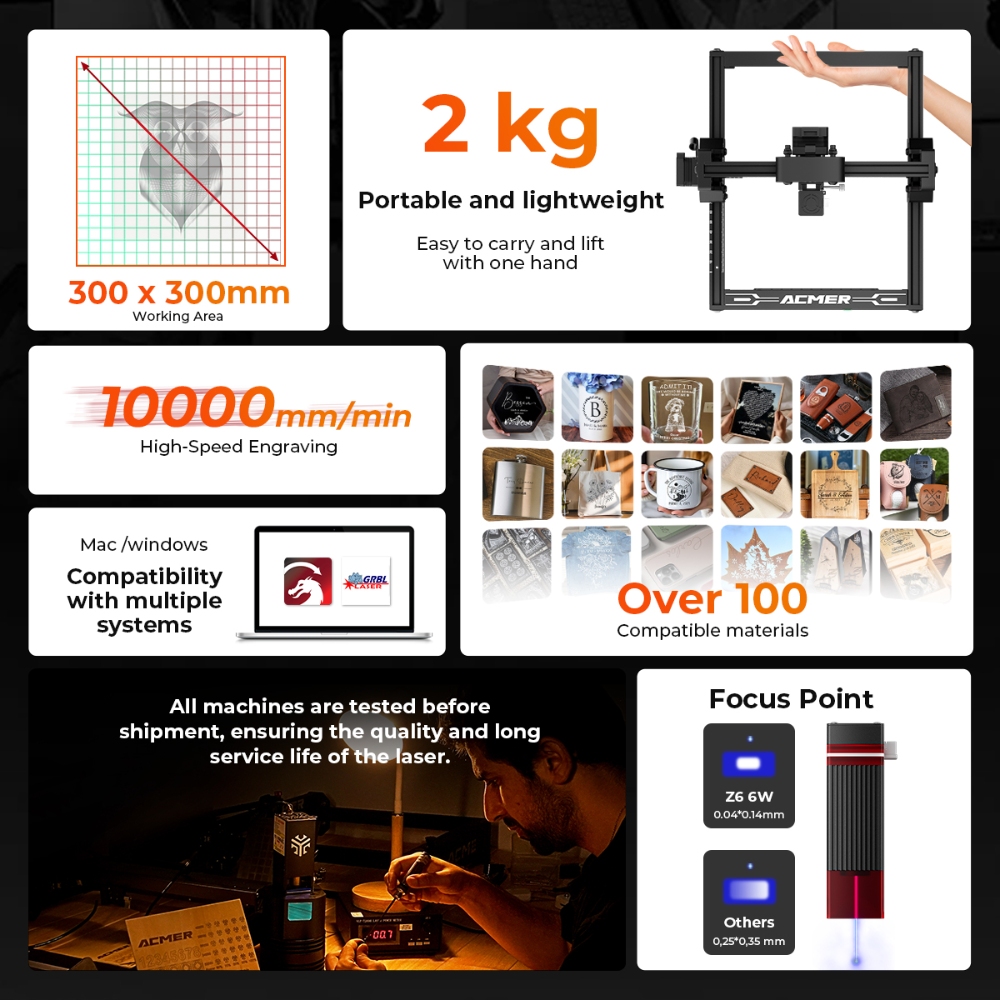 Elidor z6 6w gravador a laser  - Laser Engraving Software avaliação e preço
