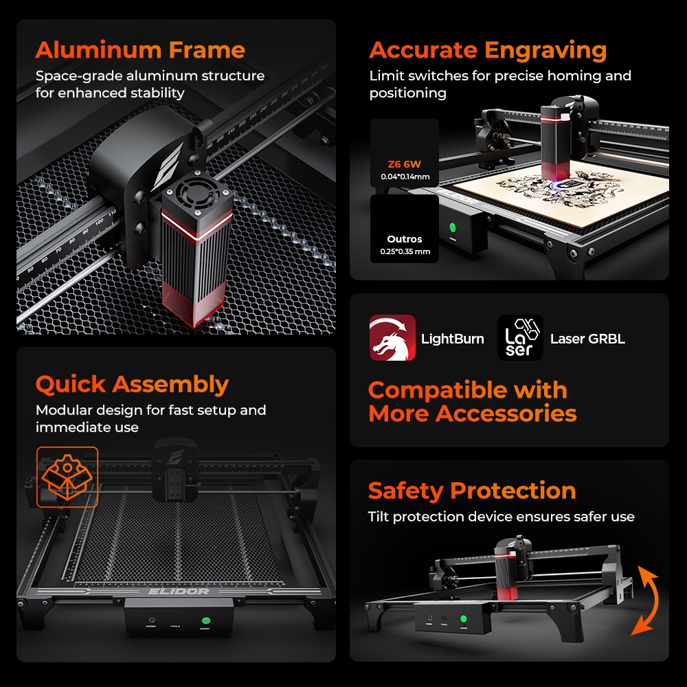 Elidor z6 6w gravador a laser  - Laser Engraving Software avaliação e preço