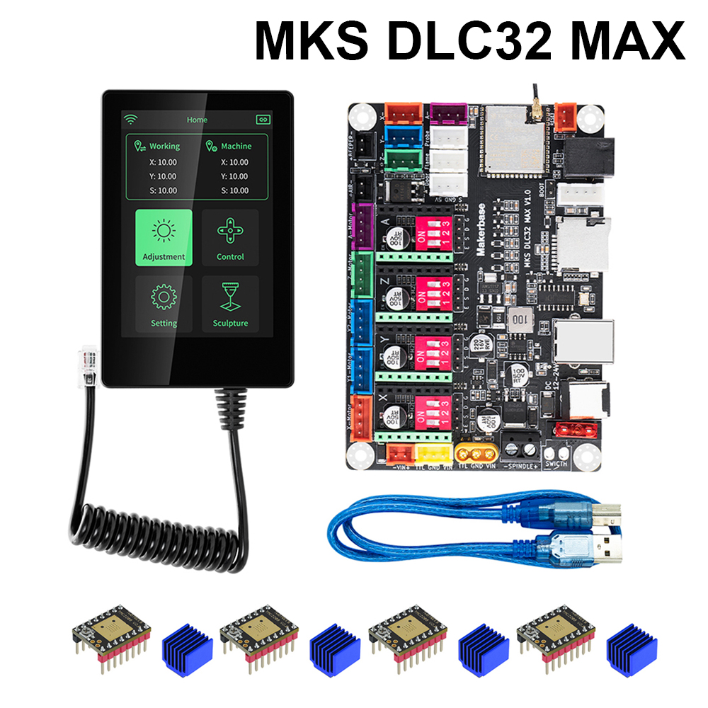Makerbase mks dlc32 max tmc220 - Controller Grbl Board avaliação e preço
